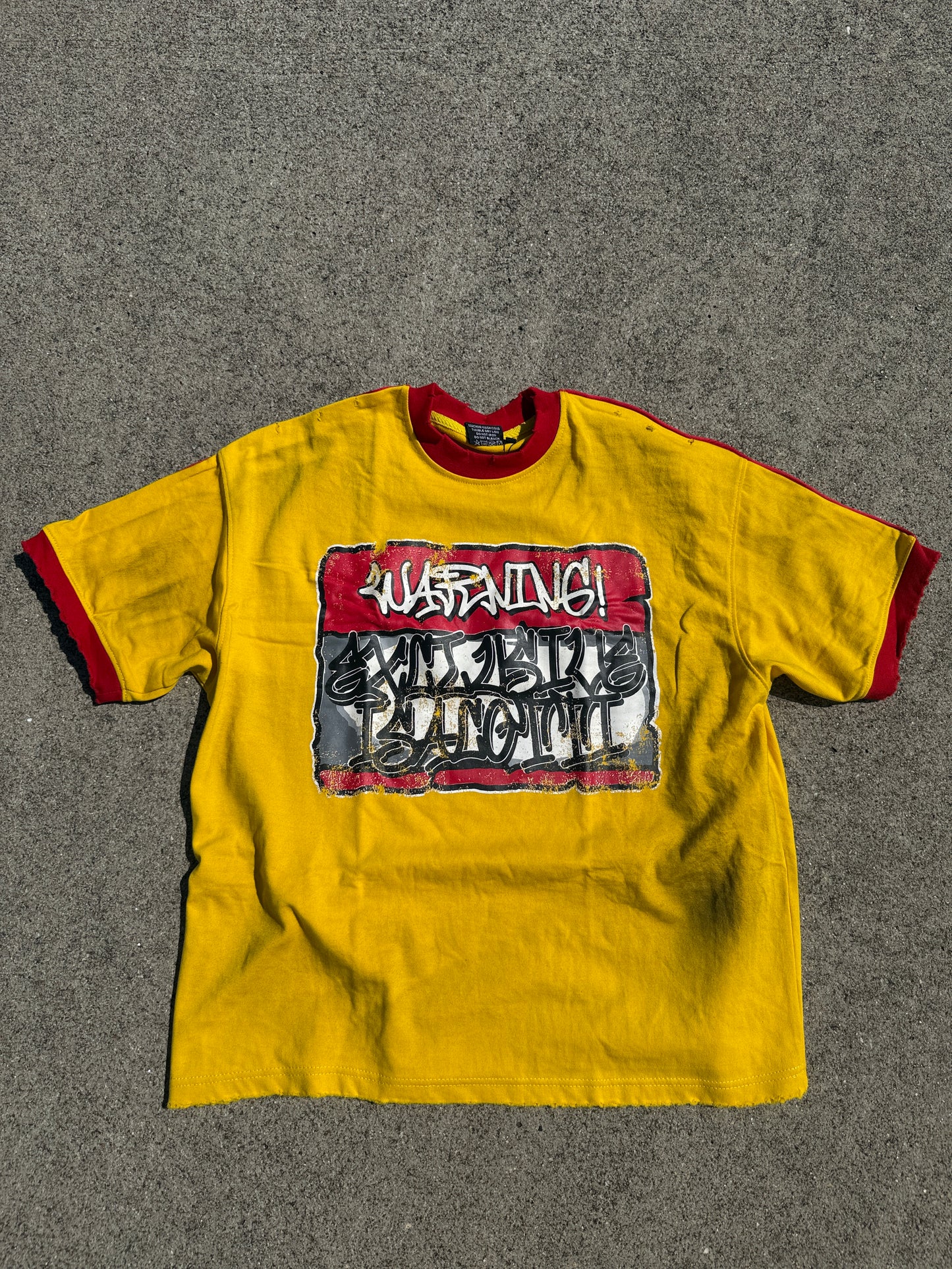 Warning Yellow Tee