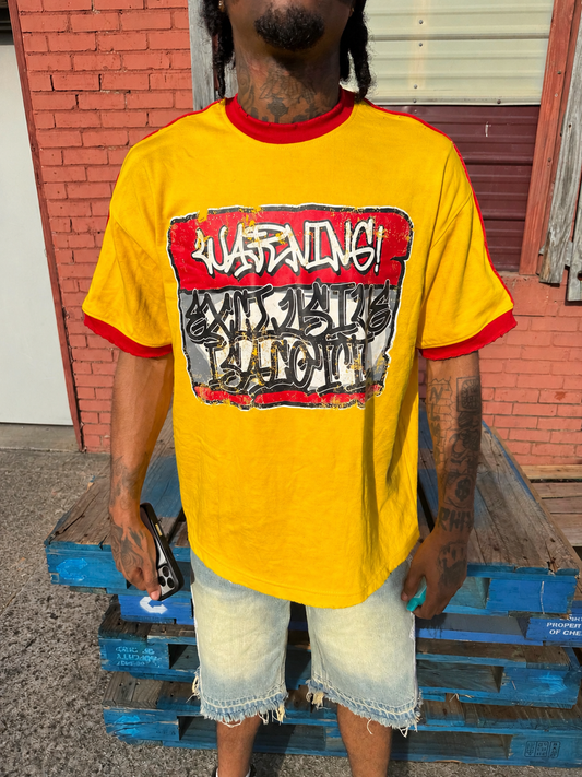 Warning Yellow Tee